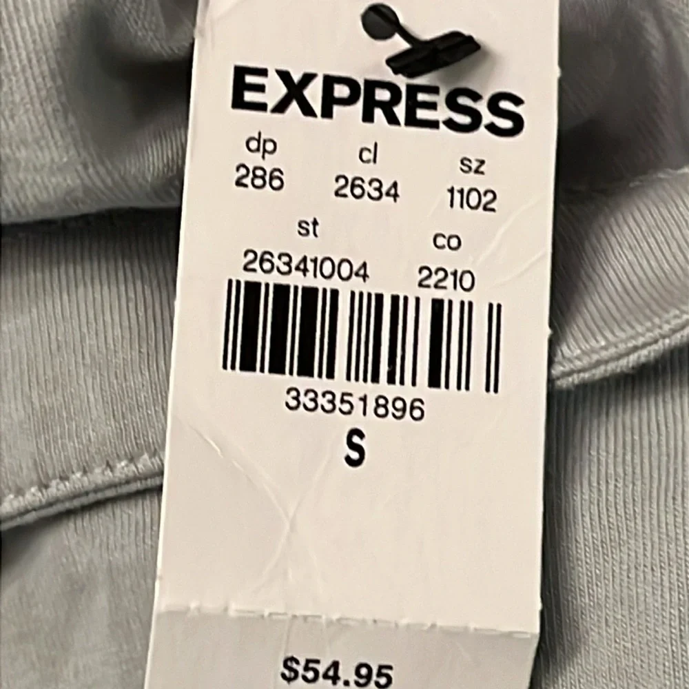 NWT Express Elegant Gray Women's wrap around cropped  Top Small - Picture 4 of 8